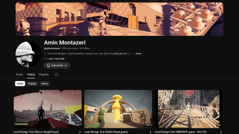 Amin Montazeri's YouTube channel