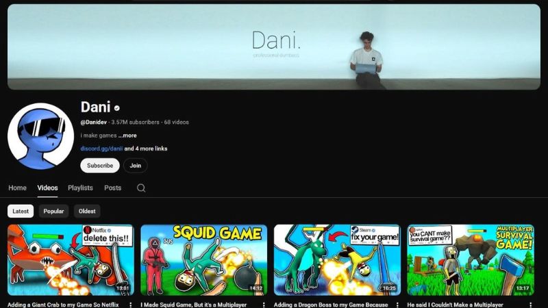 Dani YouTube channel