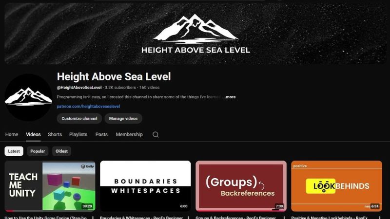 Height Above Sea Level YouTube channel