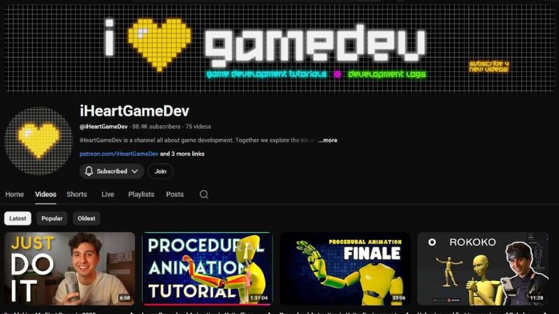 iHeartGameDev YouTube channel