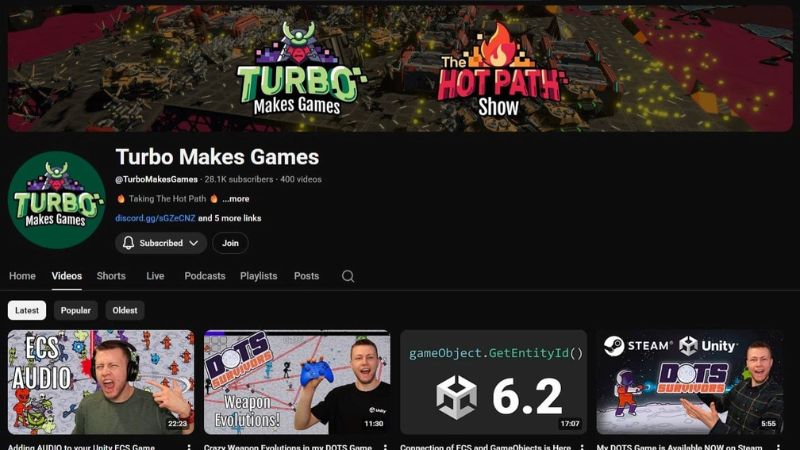 Turbo Makes Games YouTube channel